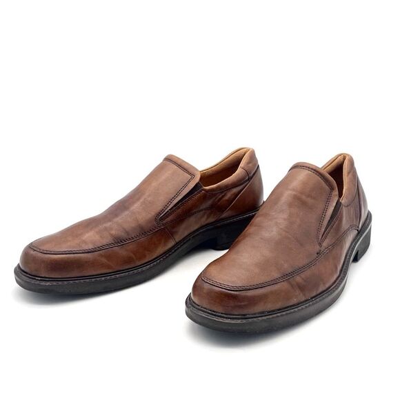 ECCO Holton Apron Toe Slip On Loafers Brown Leather Shock Point EU 48 US 14 main image 8